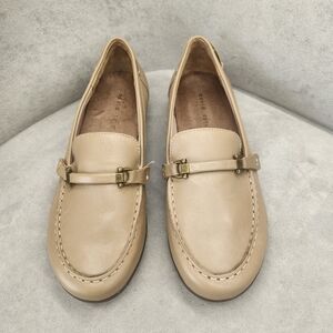 David Tate Loafers 10WW Wide Taupe Grey Leather Castle Comfort Preppy New $110
